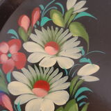 Set of 3 plastic trays vintage Russian flowers