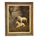 Henry Schouten (1864-1927) Hunting Dogs at Rest -