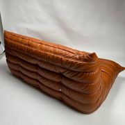 Togo Leather 3-Seaters Sofa attributed to Michel Ducaroy for Ligne Roset, 1992