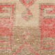 Red & beige vintage runner rug