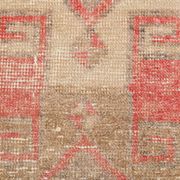 Red & beige vintage runner rug