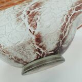 WMF art deco ikora glass BOWL karl wiedmann 1930s orange and dark red