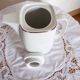 Cafetière design original, Schirnding Bavaria, blanche liseré argent