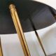 Oval coffee table in black opaline