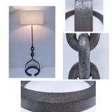 60s steel link floor lamp base