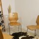 Set of 4 stackable chairs in plywood