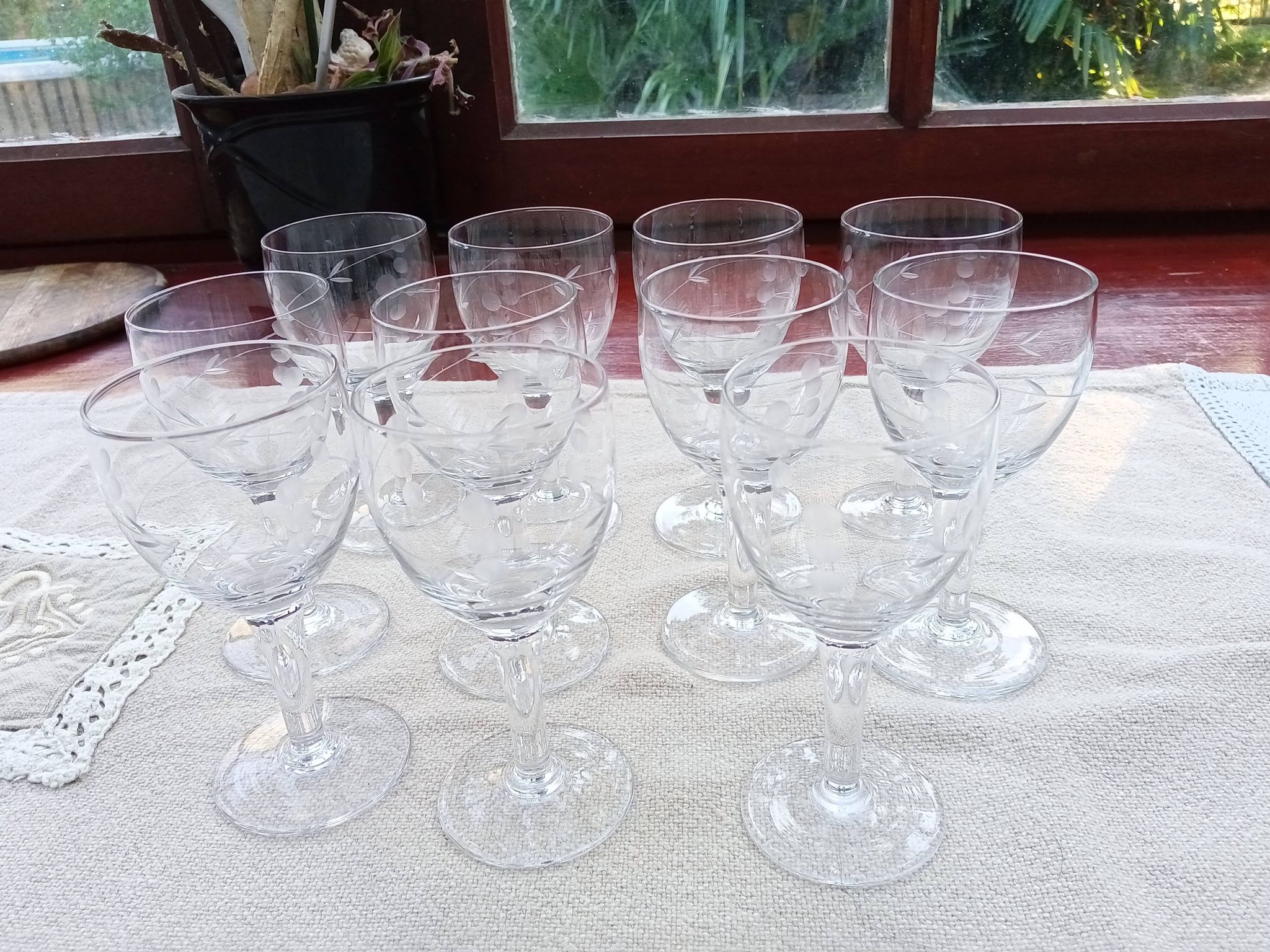 11 verres à pied années 40