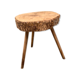 Raw cork oak tripod table
