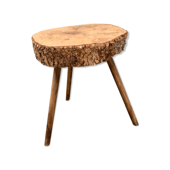 Raw cork oak tripod table