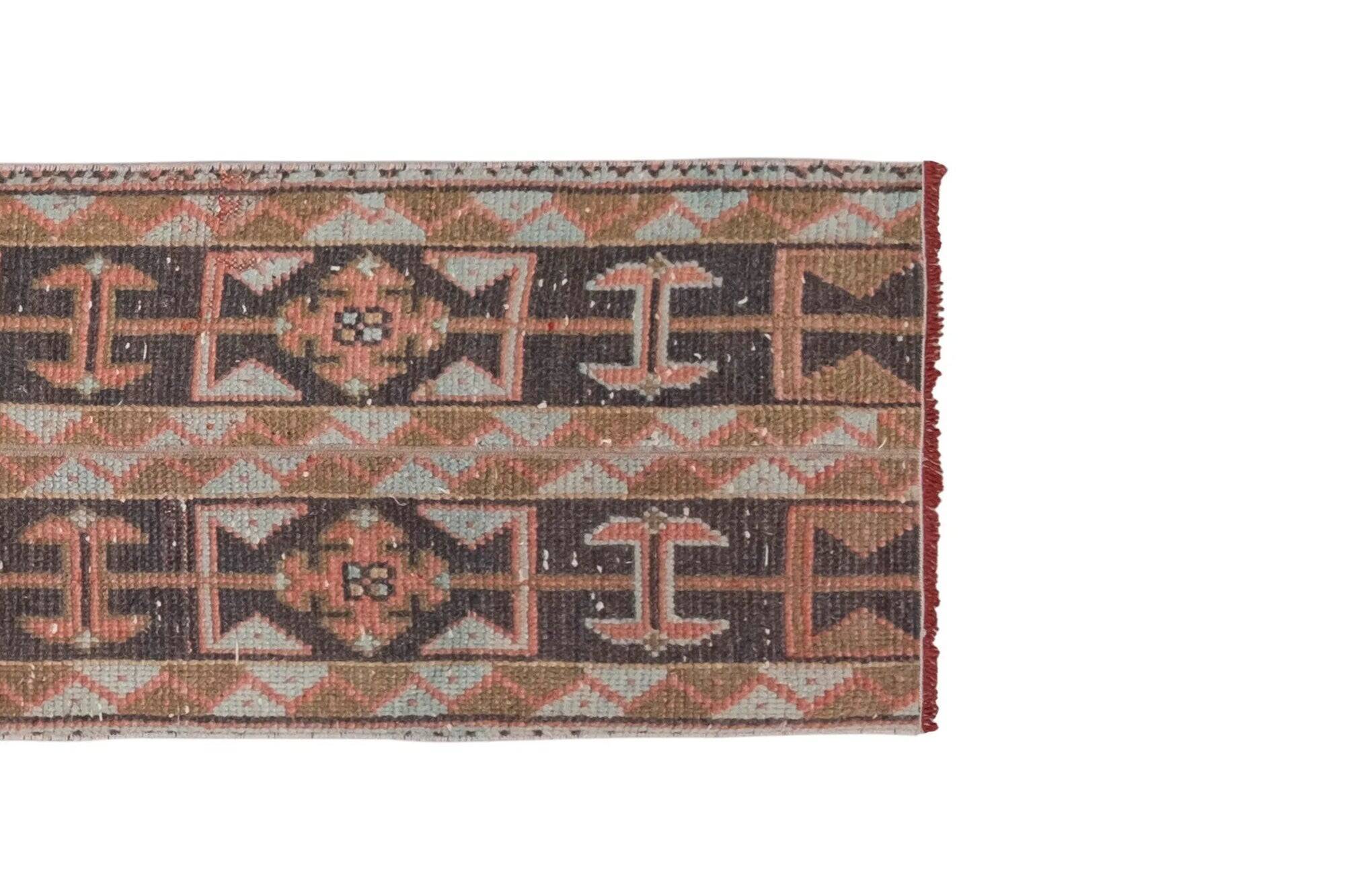 Vintage Turkish hallway rug 49x291 cm