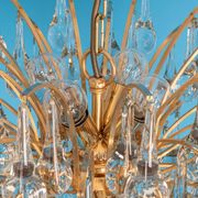 Murano glass drop-shaped chandelier, Christoph Palme, Germany, 1970s