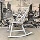 Wooden Rocking chair by Illum Wikkelsø for Niels Eilersen, Denmark 1950s