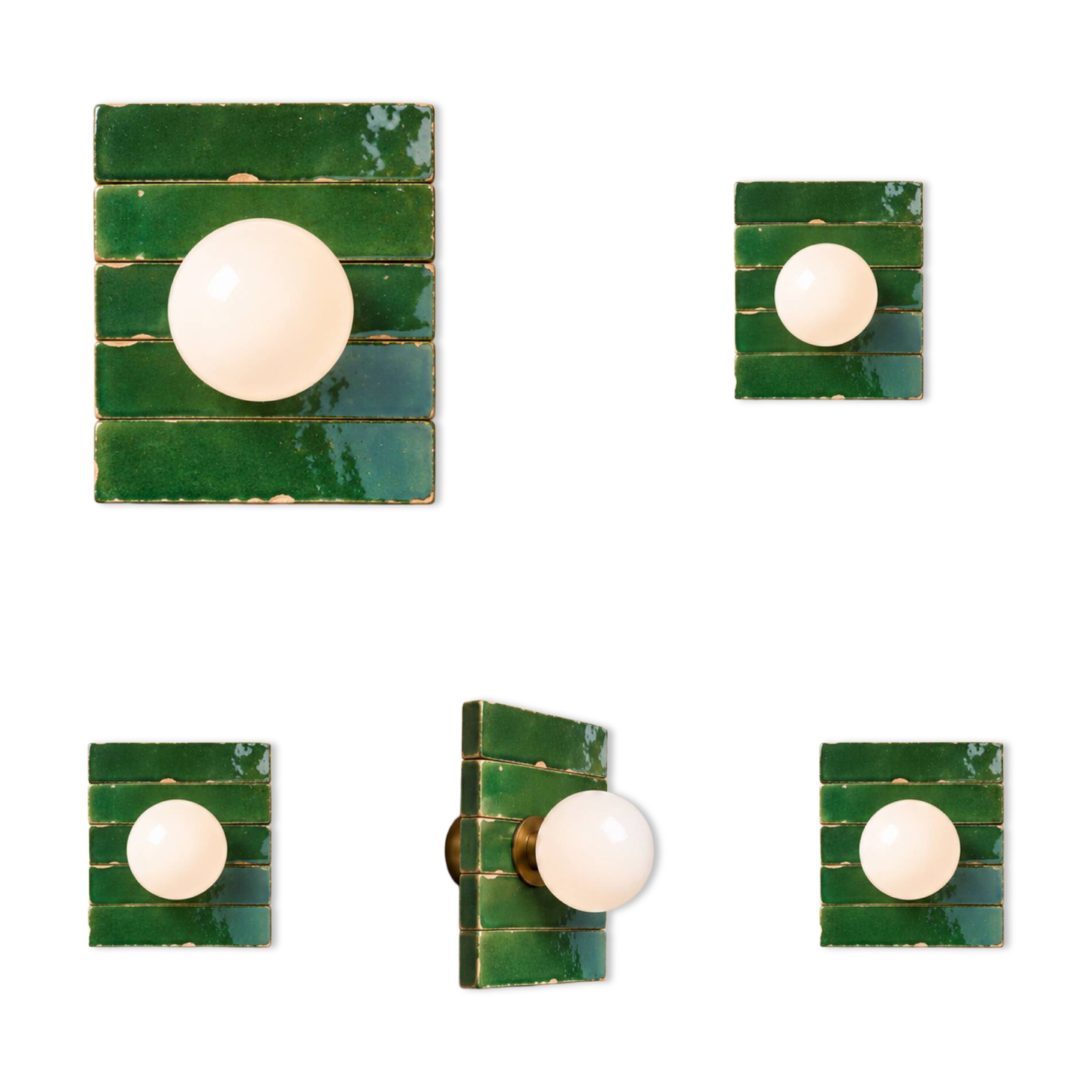 Green bejmat wall lamp