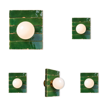 Green bejmat wall light