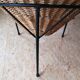 Wicker armchair years 60 tripod