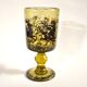 Roemer glass in bubble glass, enamelled, hunter Alfred TAUBE VOHENSTRAUSS Germany