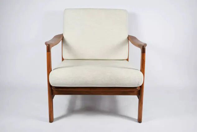 Original Baczyk Scandinavian armchair, 1960s, renovation, teak.