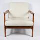 Original Baczyk Scandinavian armchair, 1960s, renovation, teak.