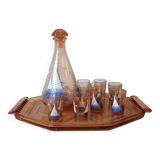 Service à liqueur Art Déco motif bateau