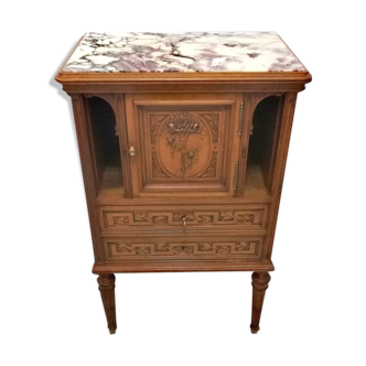 Chevet en citronnier de style Louis XVI