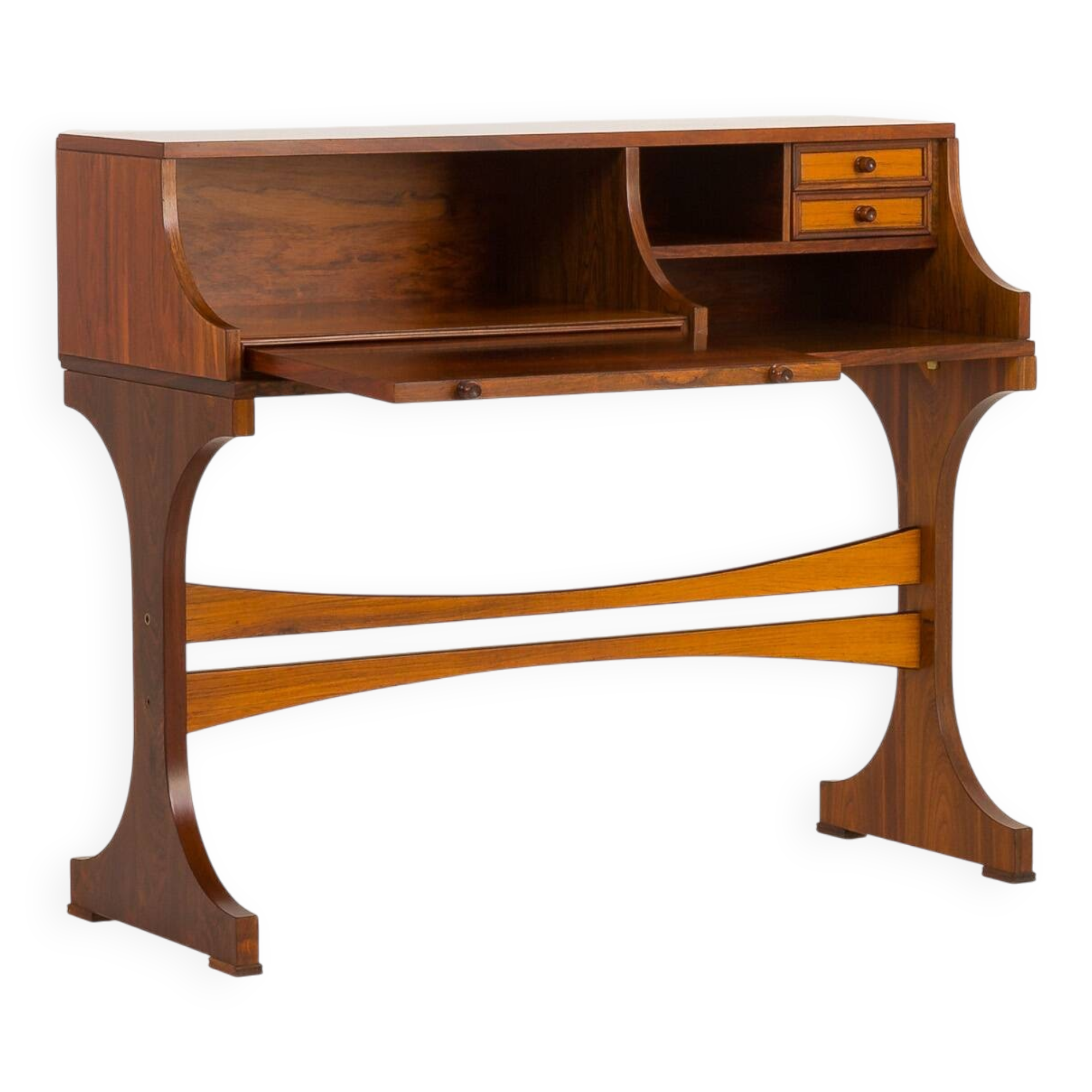 Bureau ou console en palissandre italien du milieu du siècle