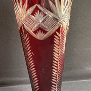 Vase balustre - cristal soufflé taillé