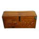 Old carved pine chest, Hautes Alpes folk art