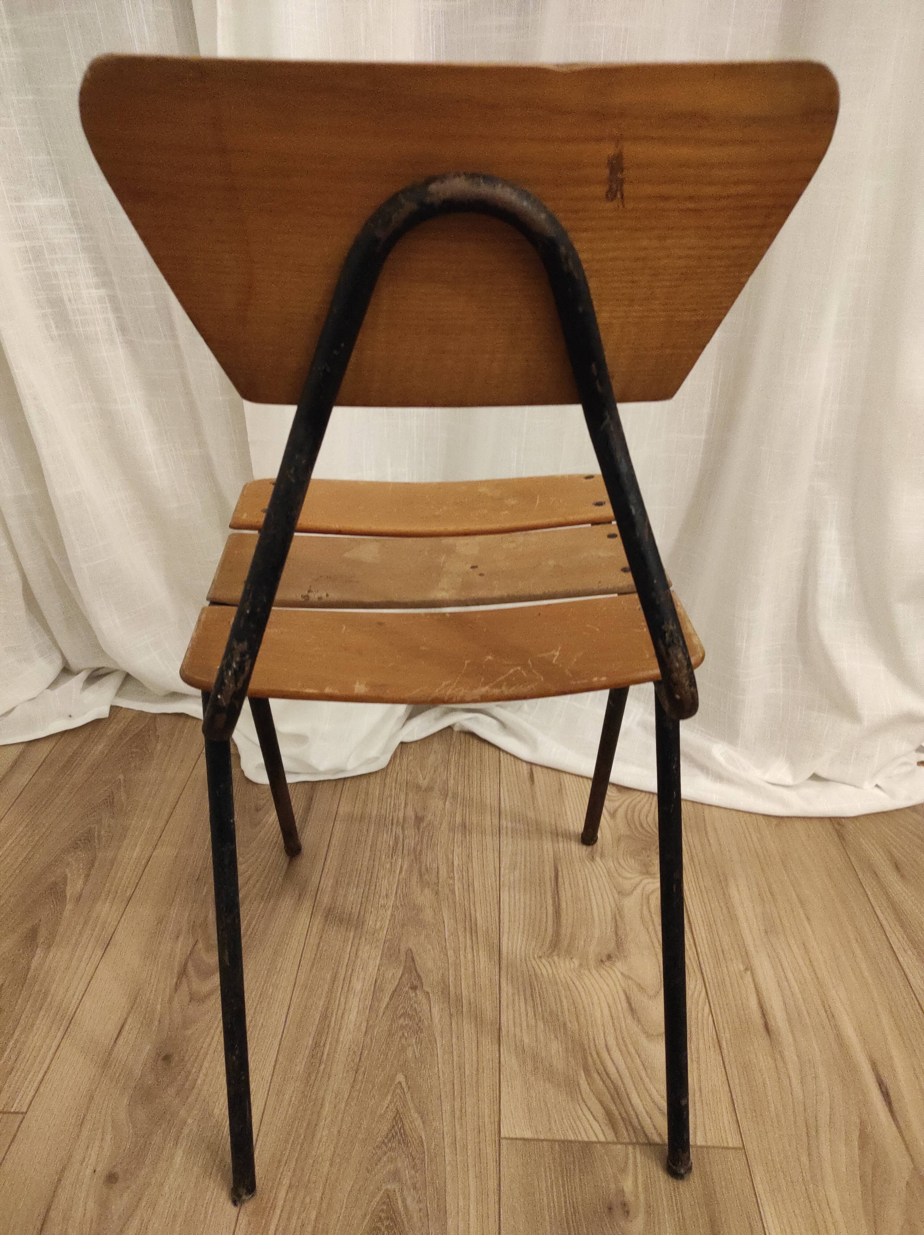 Old vintage children's chair from the 50s