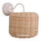 White & Beige Rattan Sconce Lamp 30x25Cm