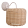 White & Beige Rattan Sconce Lamp 30x25Cm