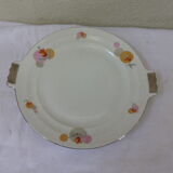 A flat cakes porcelain white vintage, czechoslovakia rk, floral decoration