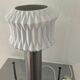 Vintage lamp 70s porcelain and chrome foot