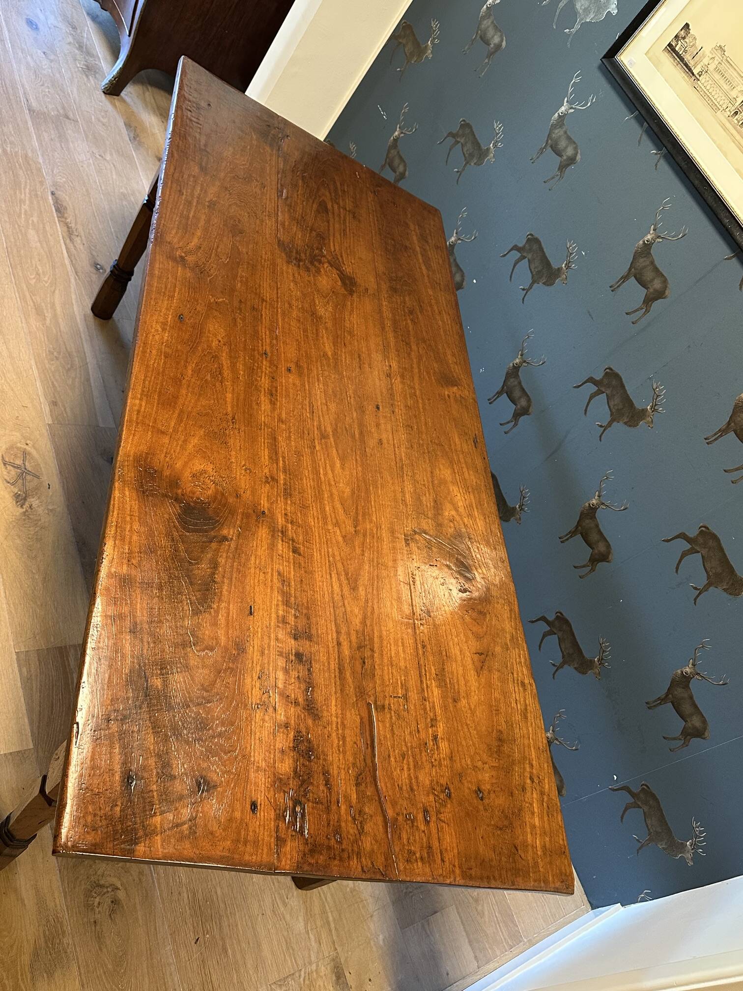 Table de ferme coloniale antique