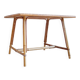 Table basse ancienne en rotin et motif tartan