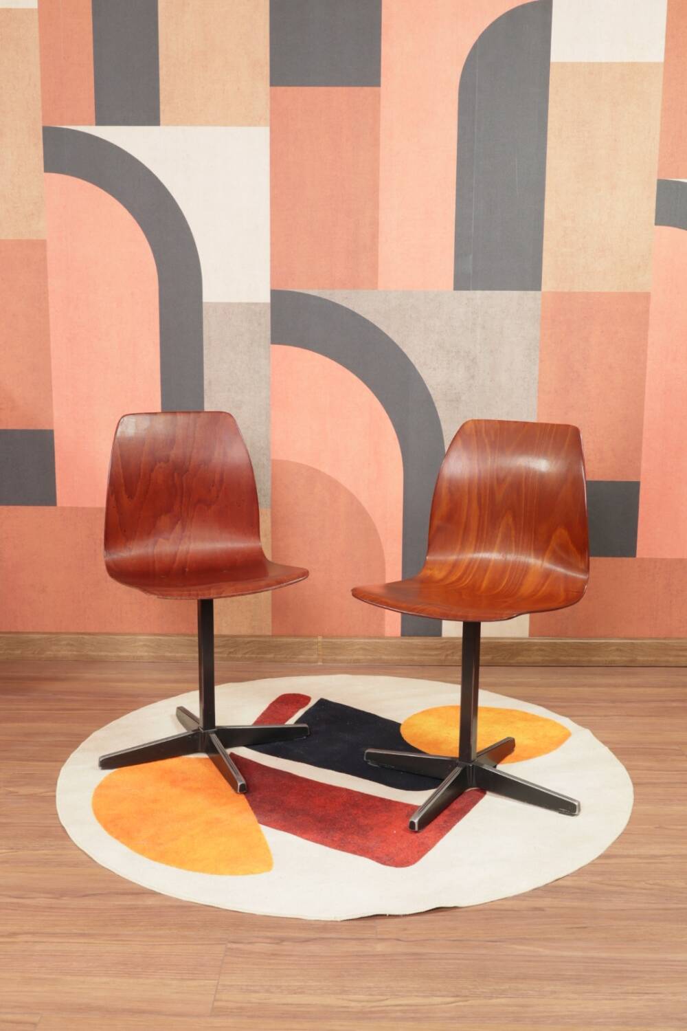 Vintage kids chairs set of 2 flototto 1970