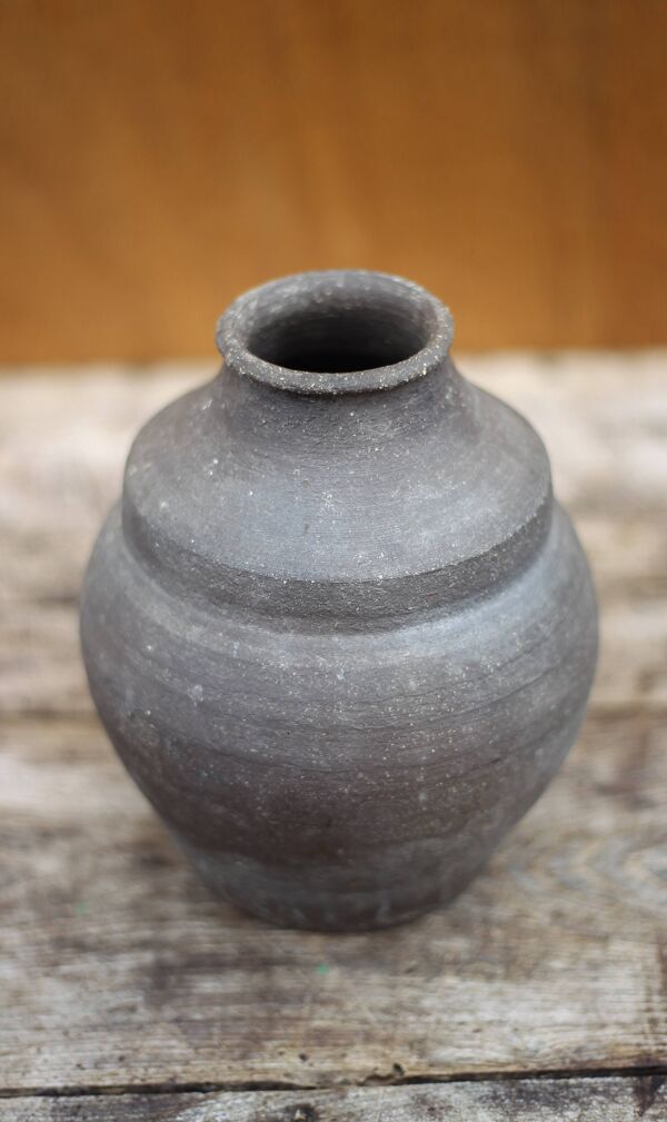 Vase argile vintage, vase minimaliste, vase brutaliste, collection, poterie