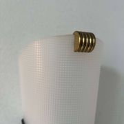 Pair of vintage brass and perspex wall lights, France 1960