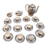 Service à café "Bristol" Crown Ducal, complet, Porcelaine anglaise de 1930