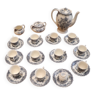 Complete "Bristol" Crown Ducal coffee service, English porcelain, 1930s