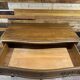 Curved commode in Louis XV style made of walnut.