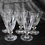 Baccarat / St Louis Caton crystal glasses early 20th France