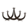 Large brutalist wrought iron candle holder, 1950s