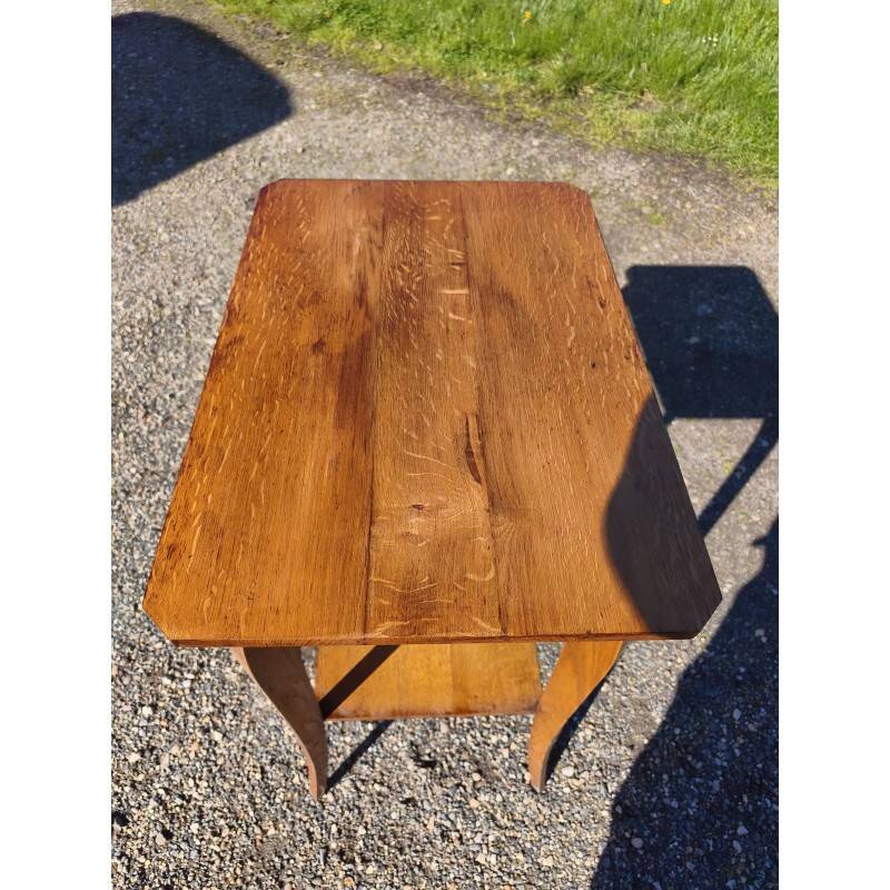 Oak table from the 1930s, 1 drawer.