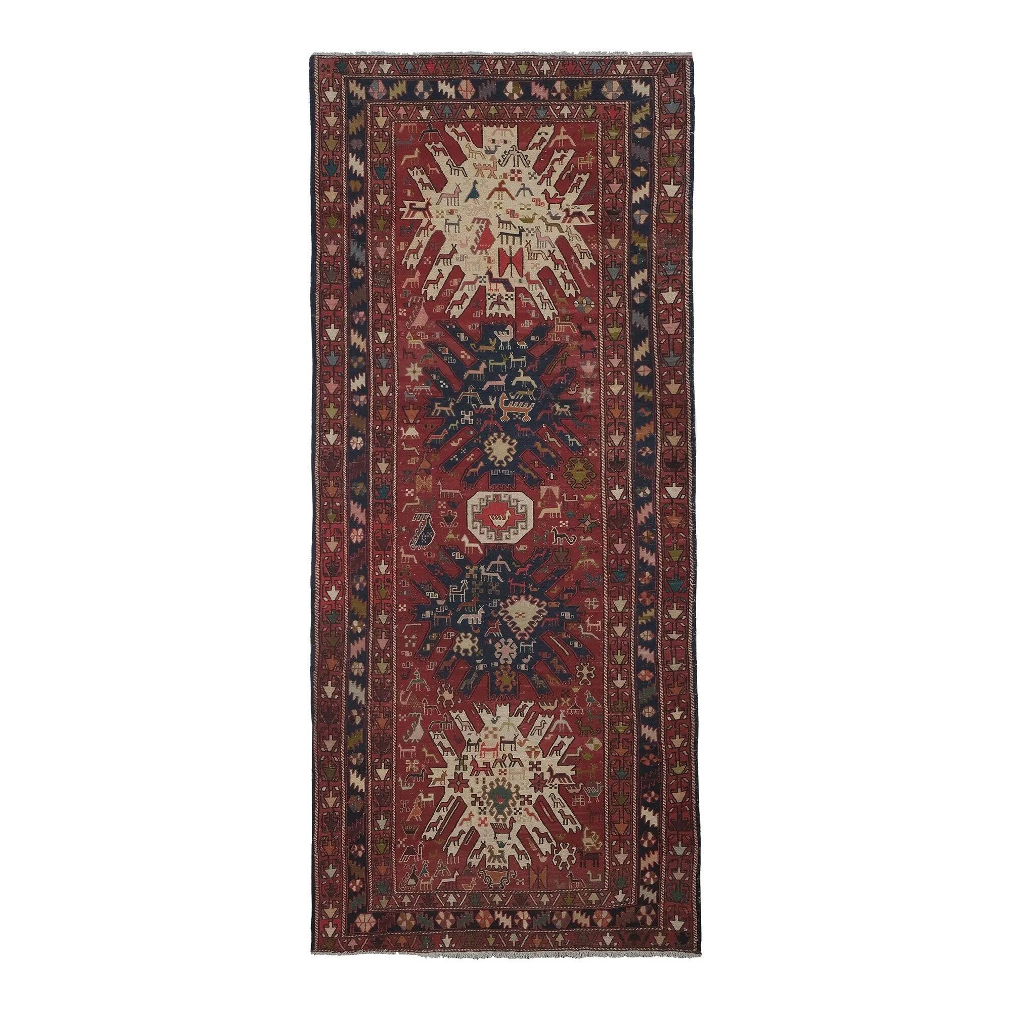 Tapis de couloir turc vintage