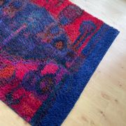 Original scandinavian rya rug by oili mäki for finnrya oy ab, finland