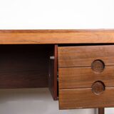 Large Danish Rosewood Executive Desk by Christian Linneberg 1960
