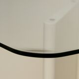 Wood and glass coffee table , France, circa 1980