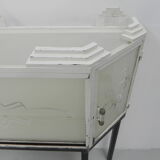 Art Deco display cabinet on legs, can also be hung