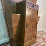 Coat rack - Art Deco period wardrobe in elm burl