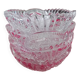 4 coupes à dessert en verre moulé ciselé